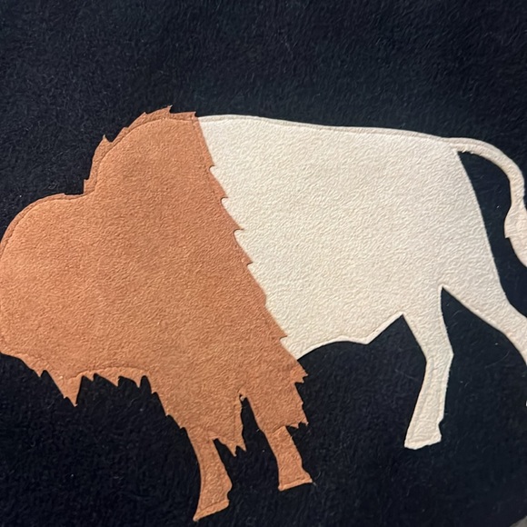 BMW Designs Vintage Ft Worth Western Black Vest with Buffalo and Star Arrows - Picture 6 of 8